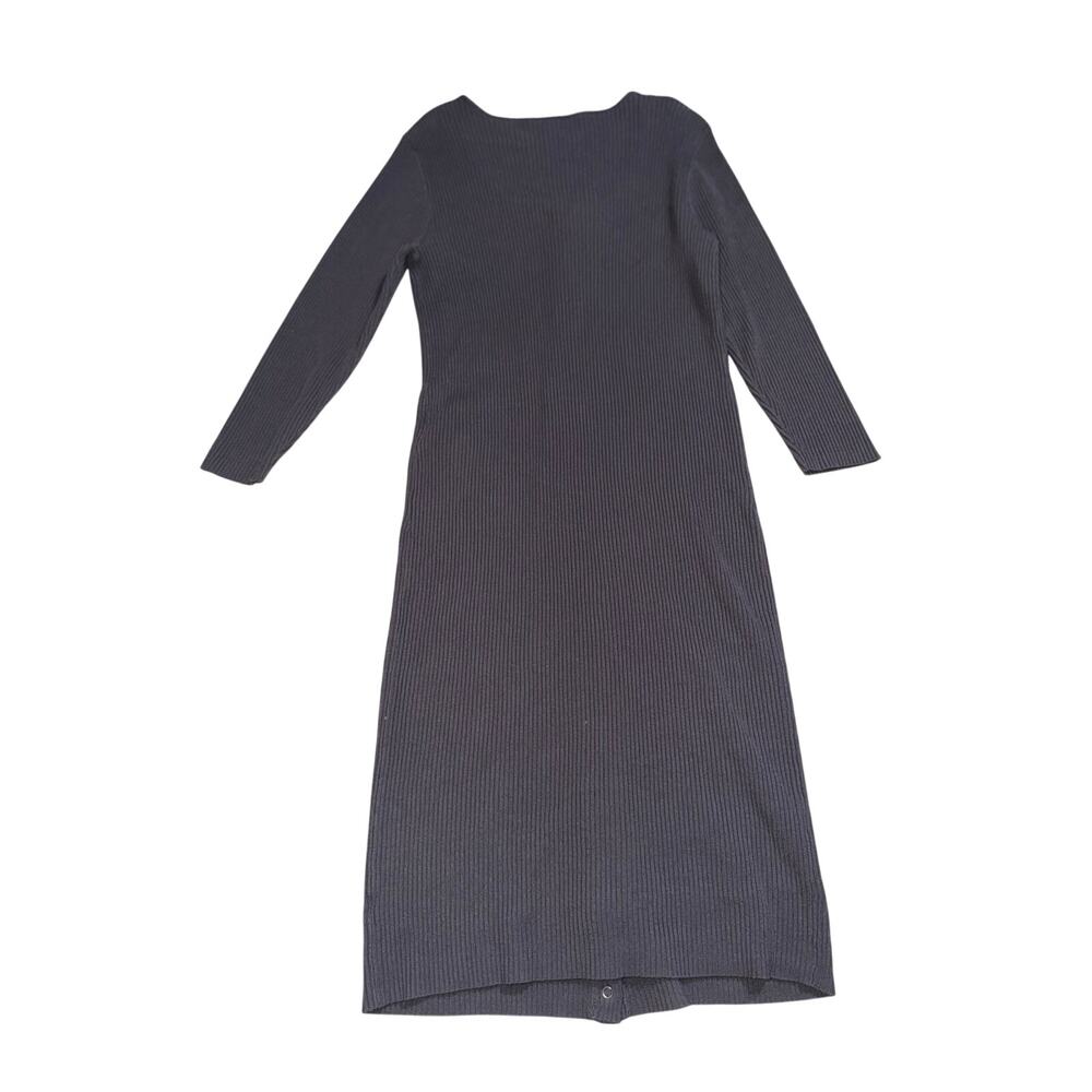 Torrid women’s grey ribbed front button midi dress - Picture 2 of 14